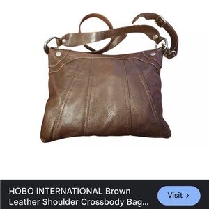 HOBO Brown Leather Messenger Bag